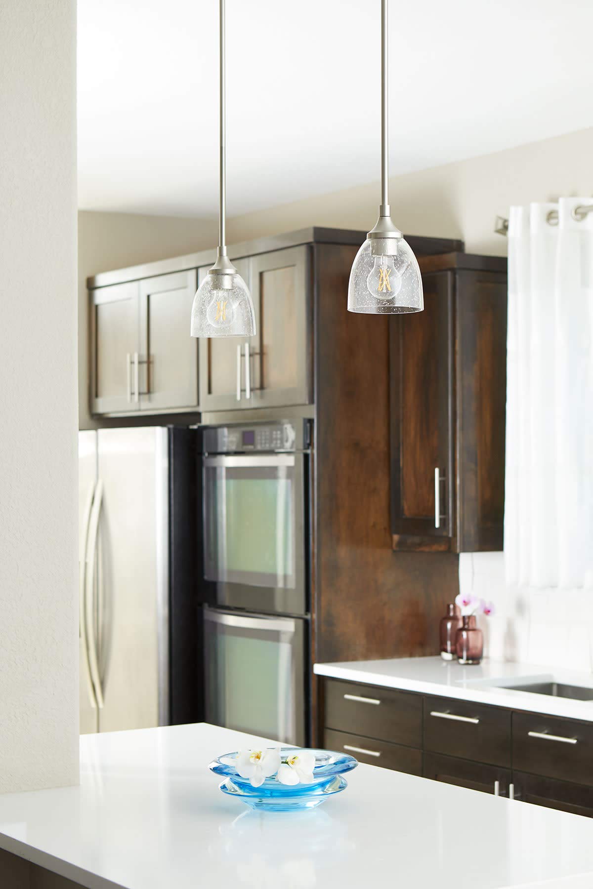 International Barkley Pendant - Satin Nickel W/Clear/Seeded - 3069-265