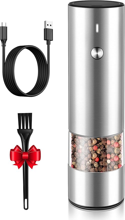 Salt and Pepper Grinder Set - Extra Large Capacity - Automatic