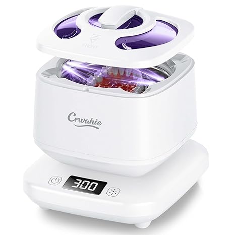 Ultrasonic Retainer Cleaner, Detachable 45kHz Retainer Cleaner Machine 3 Modes Dental