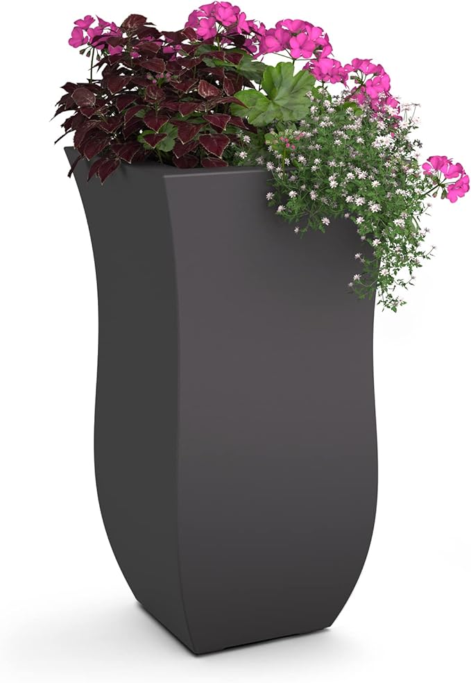 Valencia 30-Inch Tall Planter – Weather-Resistant Planter for Flowers