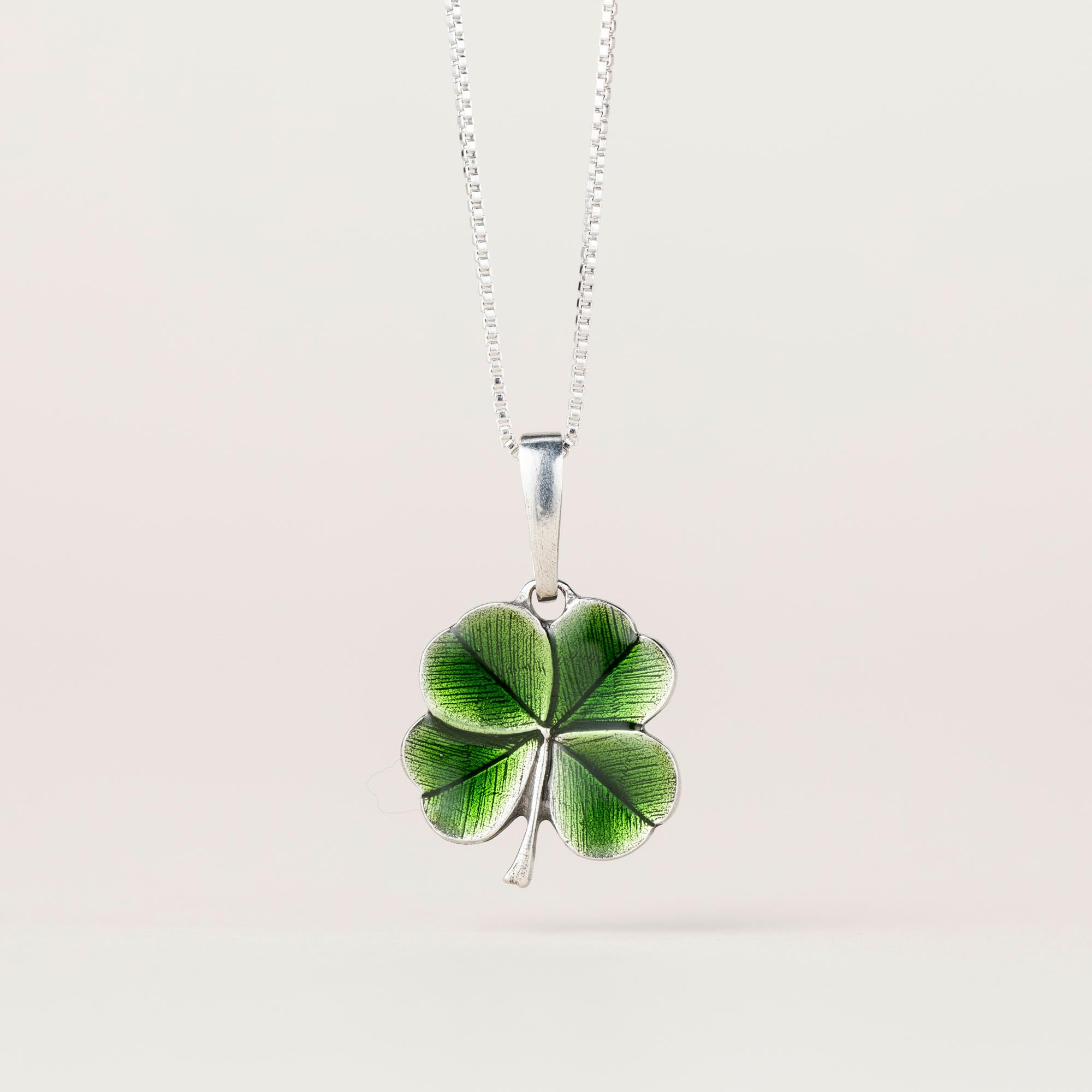 Four Leaf Clover Necklace | Handcast Pewter Shamrock Pendant