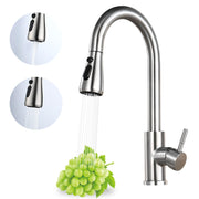 Kitchen Faucet with Pull Down Sprayer, High Arc Brushed Nickel Single Handle Kitchen
