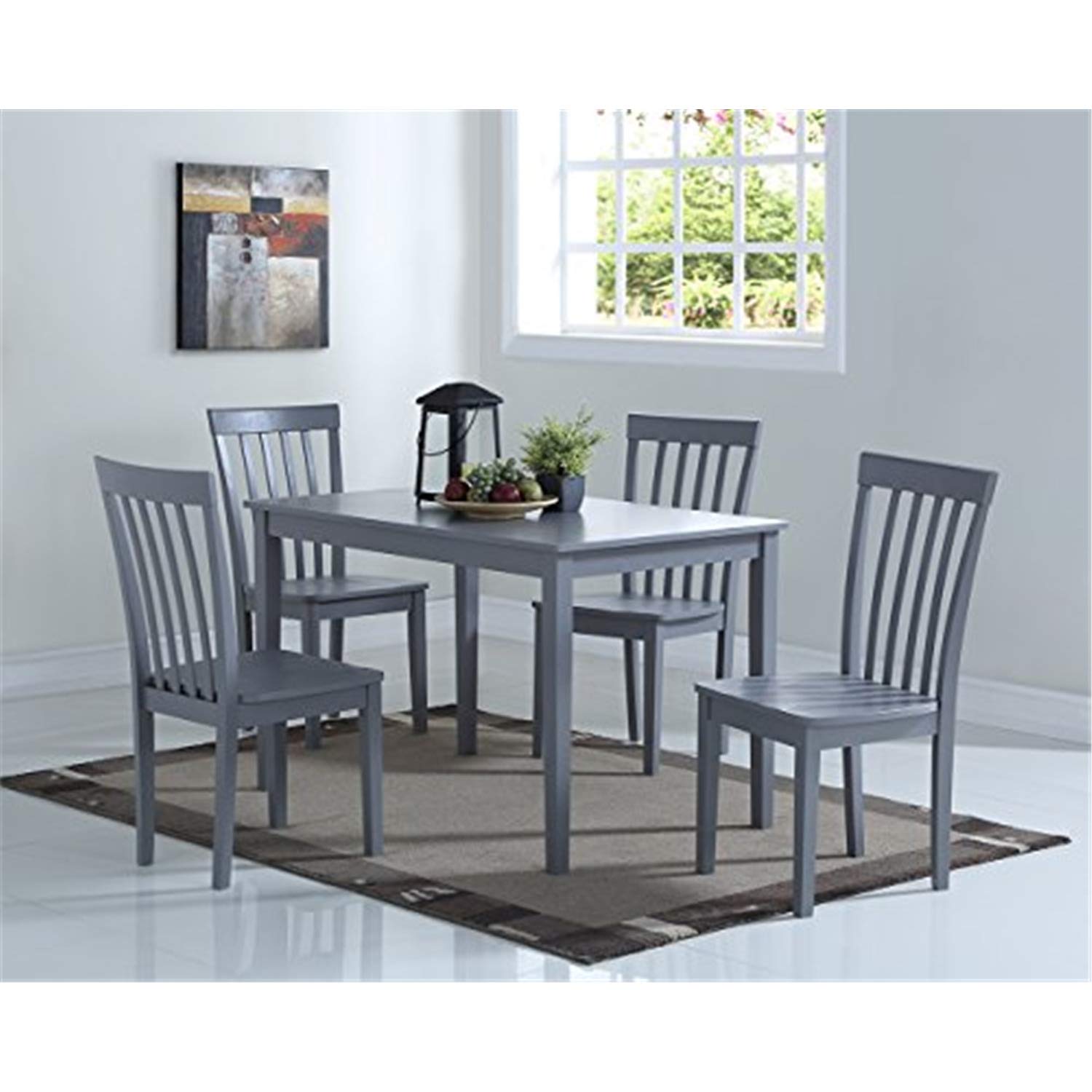 Dining Set (5-Piece), Gray