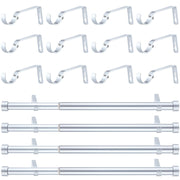 4 Packs Curtain Rods for Windows 32-84 Inch Adjustable Curtain Rod Set Heavy Duty