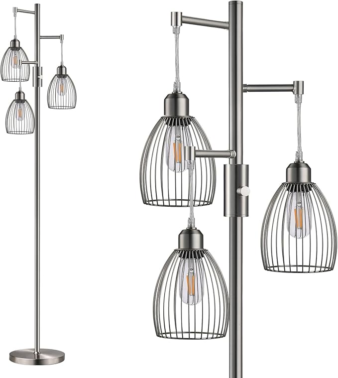 Dimmable Industrial Floor Lamps for Living Room