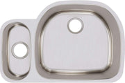 Lustertone ELUH322110L 30/70 Offset Double Bowl Undermount Stainless Steel Kitchen