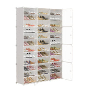 Portable Shoe Rack Organizer 72 Pair, Enclosed DIY Shoe Storage