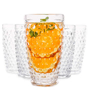 Glassware 6 Set Old Fashioned Iced Beverage Drinking Glasses, 13.3 oz Premium