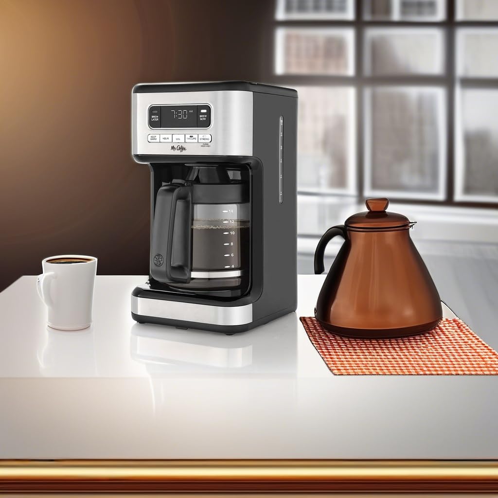 14 Cup Programmable Coffee Maker Stainless Steel