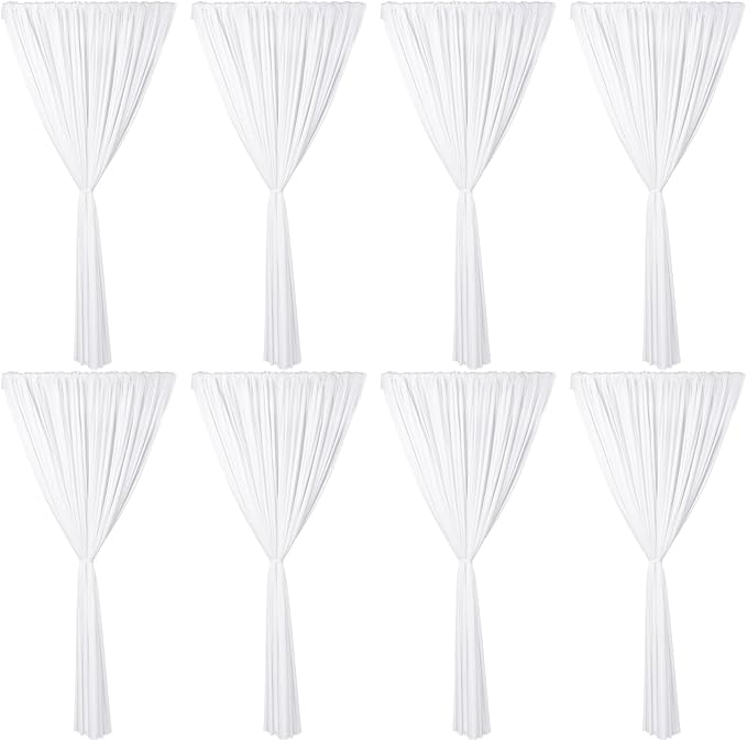 4 Pcs Tent Leg Drapes Accessories for Patio 8x6ft Wedding Draping Curtains Sticky