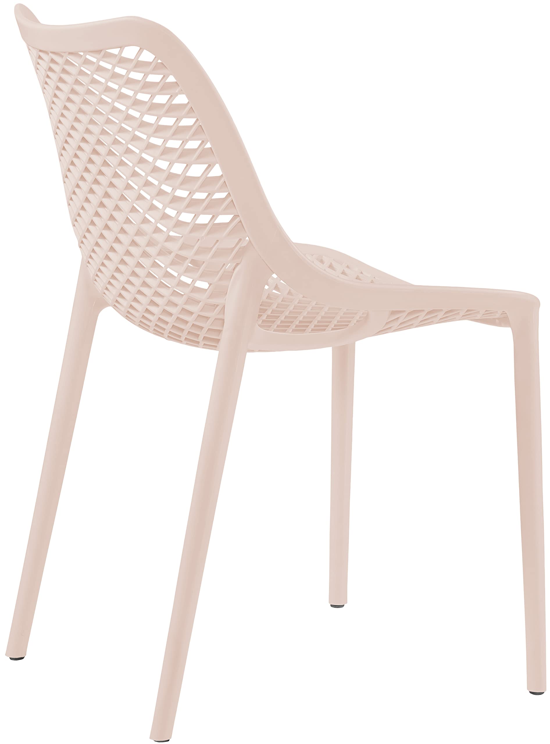 Contemporary Patio Dining Chair with Polypropylene Plastic, Weather Resisting