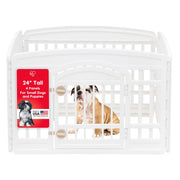 USA 24" 4-Panel Dog Playpen with Door, 35 x 35 x 24, Puppy Playpen, Dog Play Pen Indoors