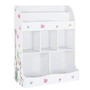 Kids Bookshelf and Toy Storage, 3 Tier Sling Montessori Bookcase with Toy Organizer