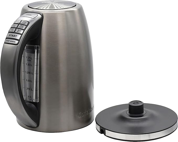 1.7-Liter Stainless Steel Cordless Electric Kettle with 6 Preset Temperatures