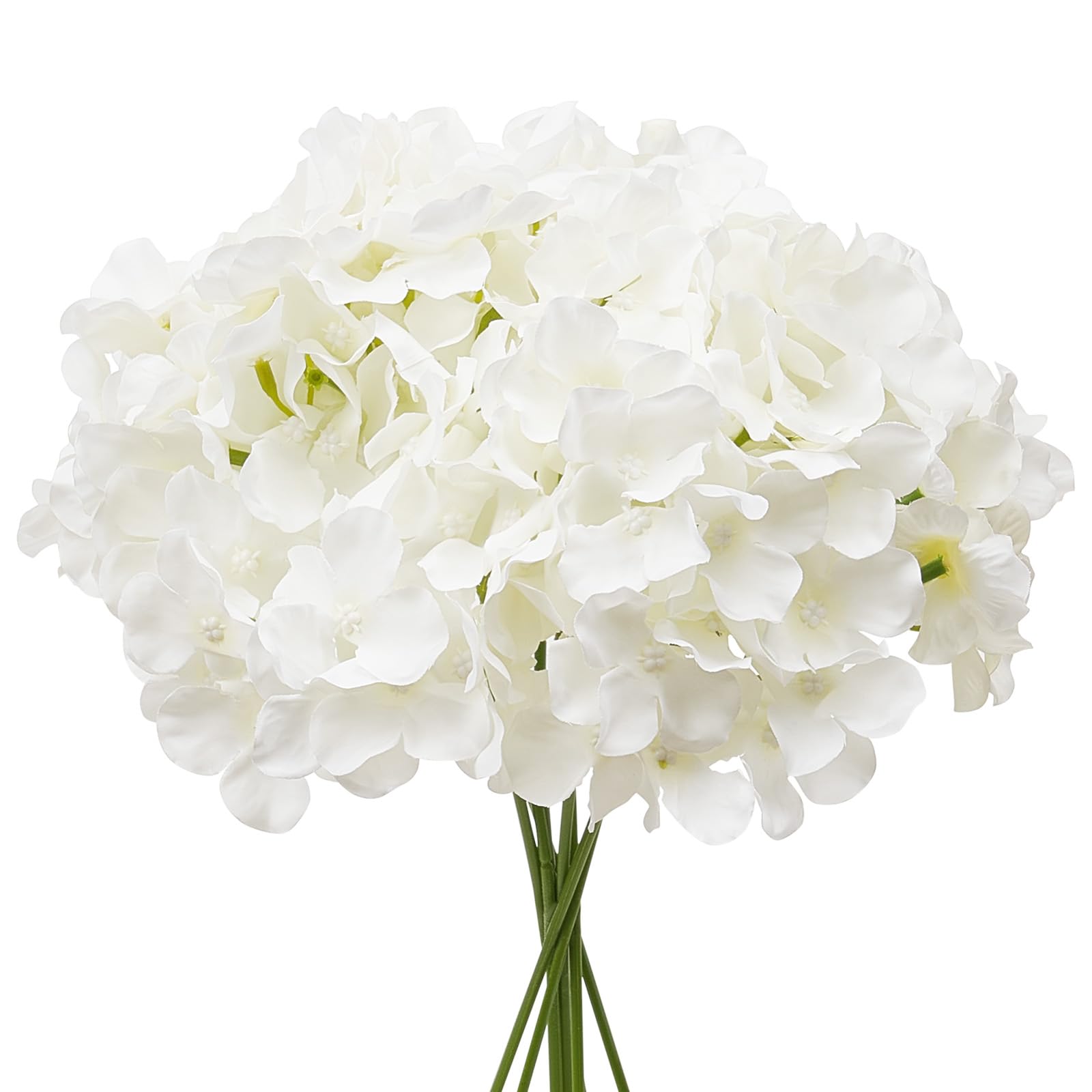 Artificial Flowers, 305 pcs Real Looking White Silk Fake Hydrangea Bulk