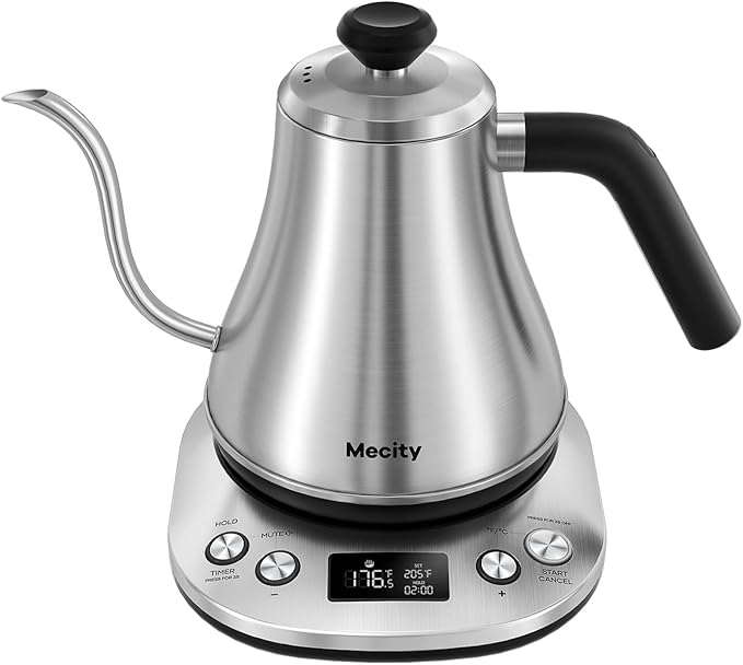 Electric Kettle Gooseneck Pour Over Kettle ±1℉ Temperature Control Quick Heating Water