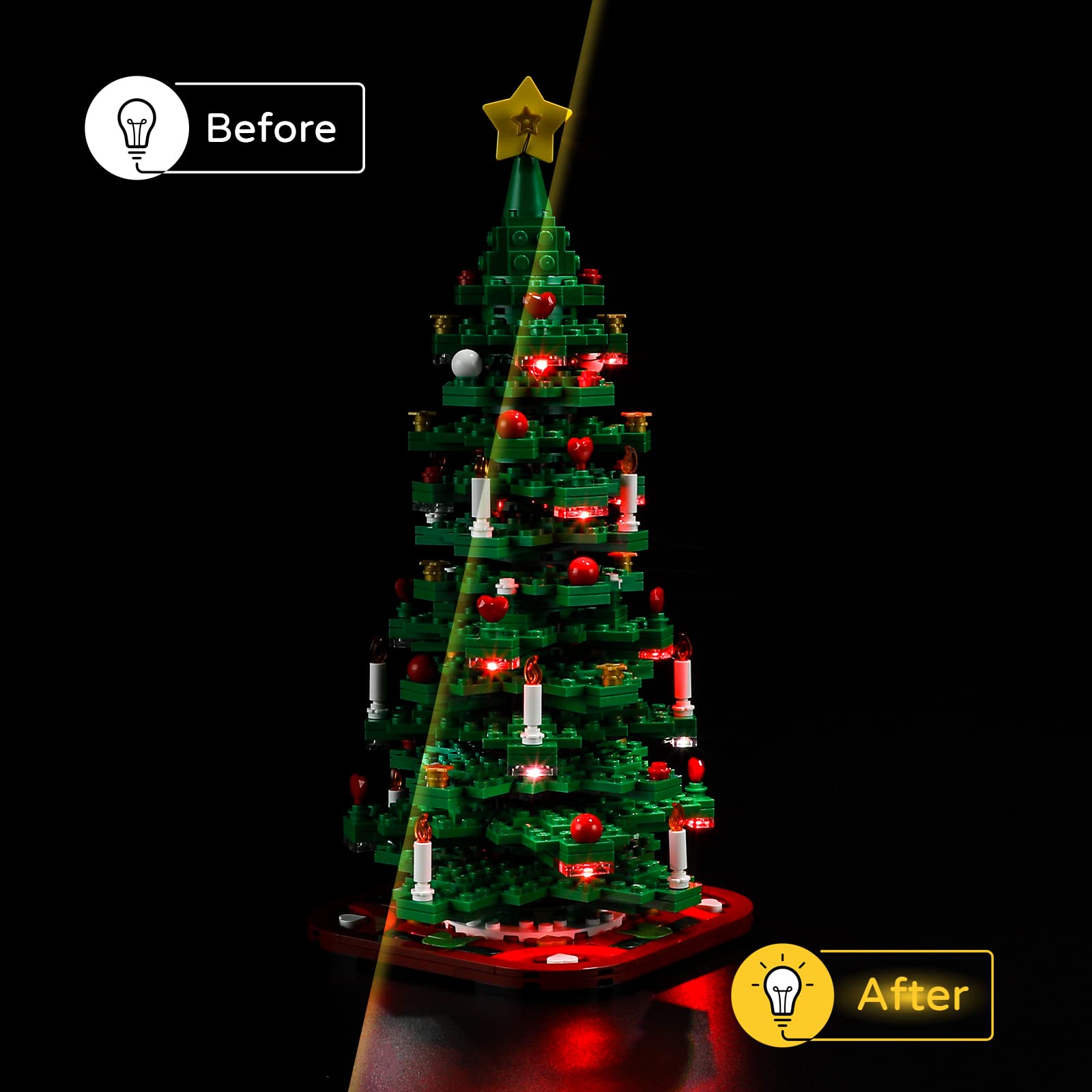 LED Light for Lego-40573 Christmas Tree Building Blocks Model (Lego Set NOT Included)