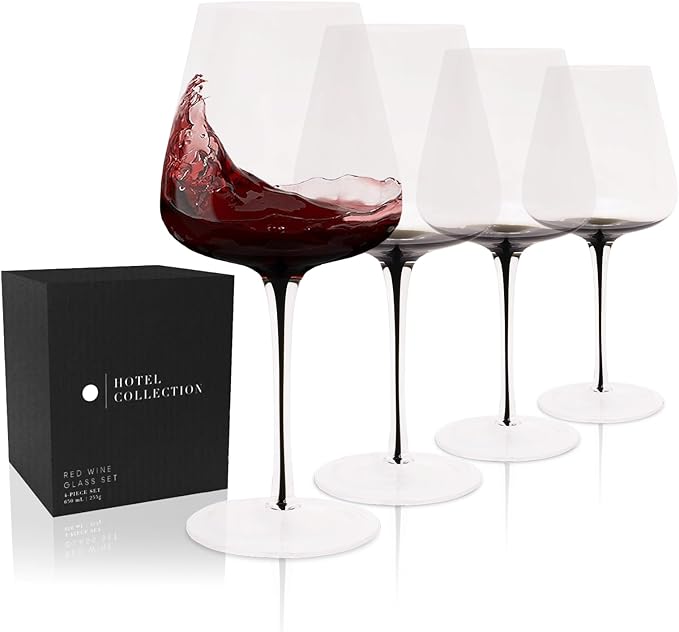 Collection Smoke Stem Red Wine Glasses | Stylish Tinted Long Stem Wine Glasses