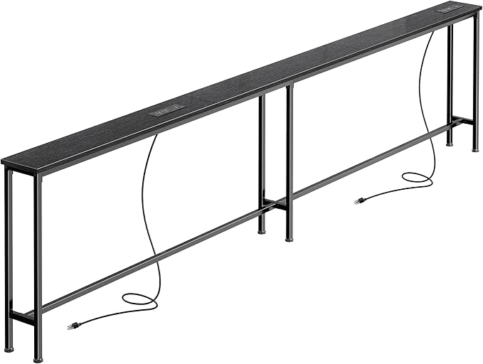 79 Inch Sofa Table with 2 Power Outlets and USB-C Ports