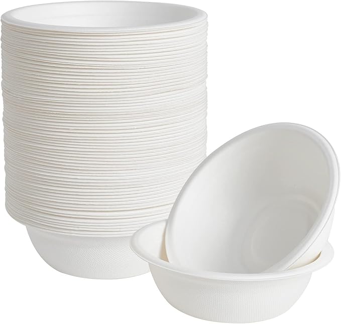 150 Pack 12 oz Paper Bowls, Disposable Compostable Bowls Heavy-Duty