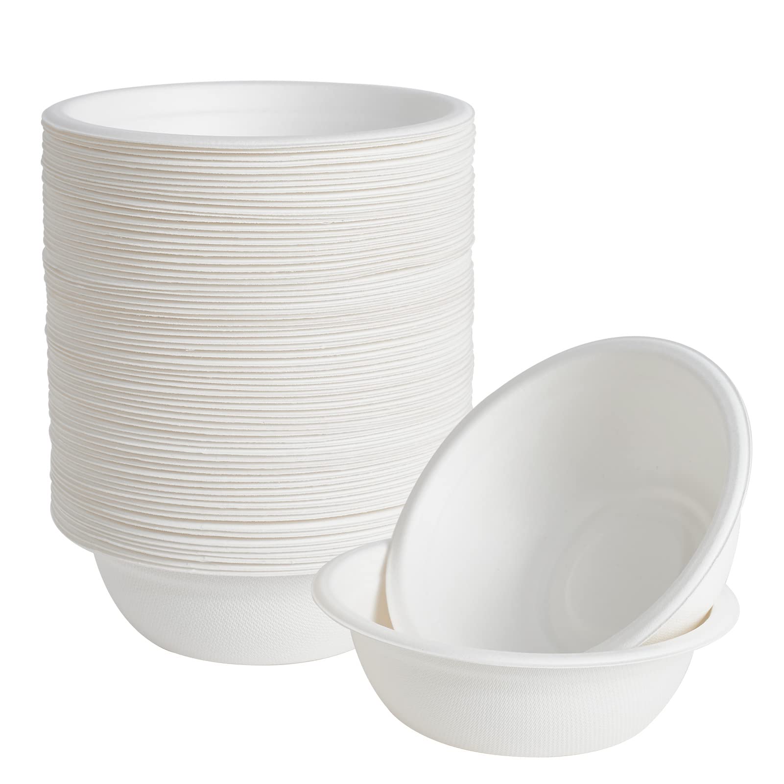 150 Pack 12 oz Paper Bowls, Disposable Compostable Bowls Heavy-Duty