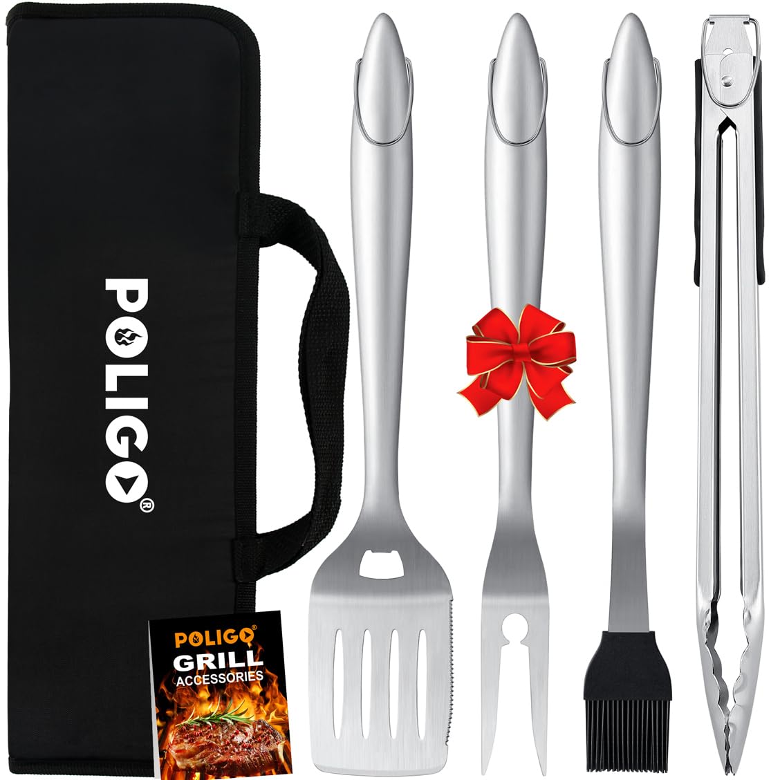 Grill Accessories for Outdoor Grill Set Stainless Steel Camping BBQ Tools Grilling