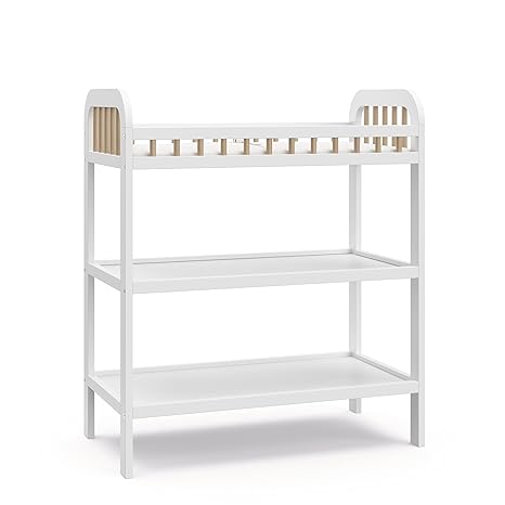 Pasadena Changing Table with Water-Resistant Changing Pad (White)
