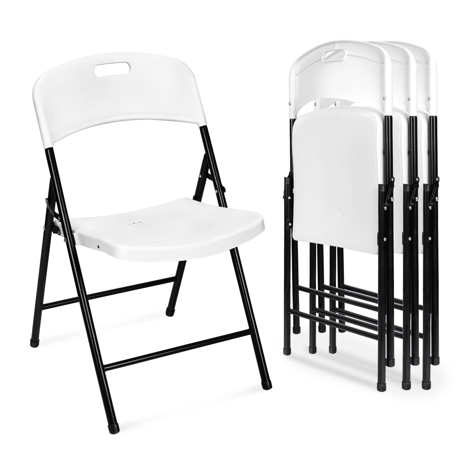 Folding Chairs, Heavy Duty Portable Plastic Foldable Chair