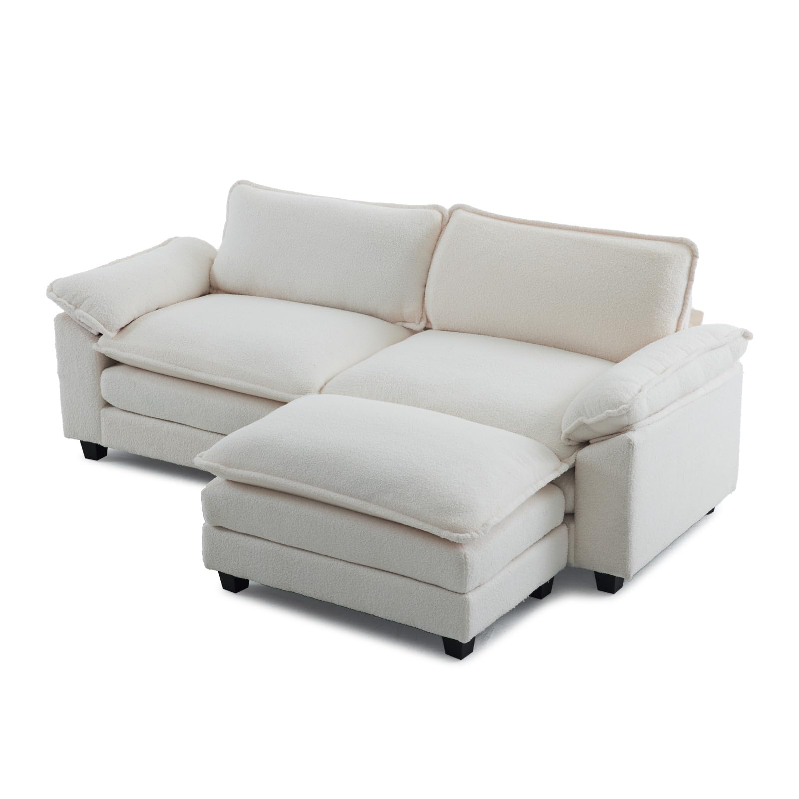Sectional Sofa Modular Deep Seat Sofa Couch with Ottoman