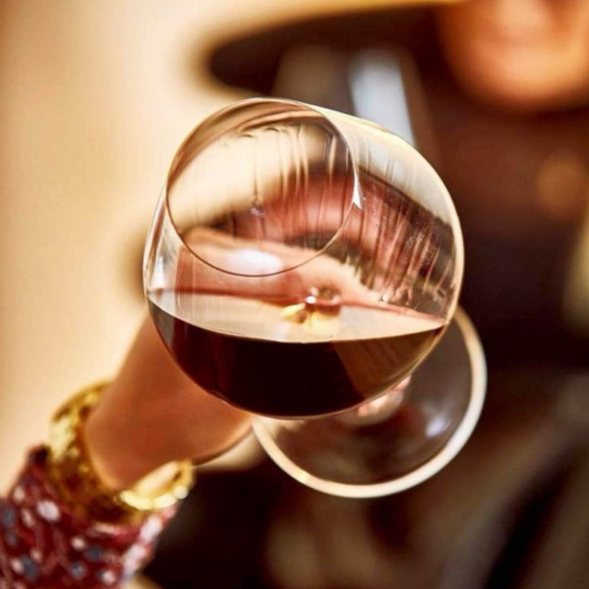 Burgundy Red Wine Glass Hand-Blown Crystal | Set of 2