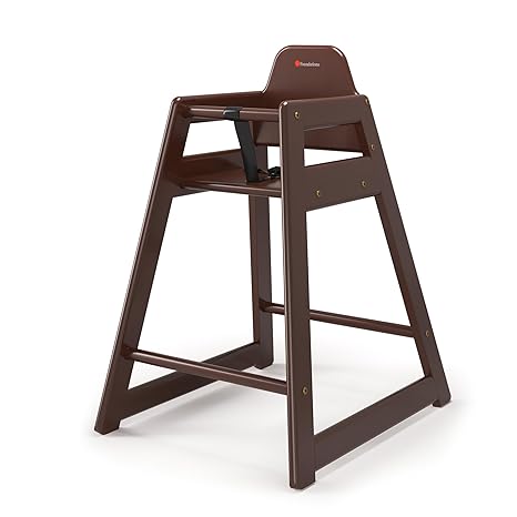 Neat Seat Wood Highchair for Restaurants, Easy to Clean, “No-tip” Feet, 3