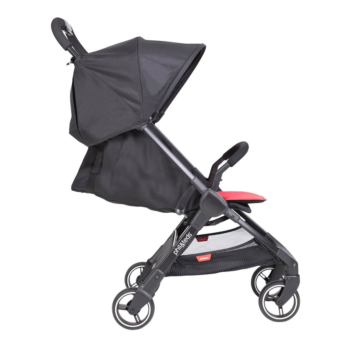 Umbrella Travel Stroller, Cherry – Ultra Light (11lbs) – Compact, One Hand Stand