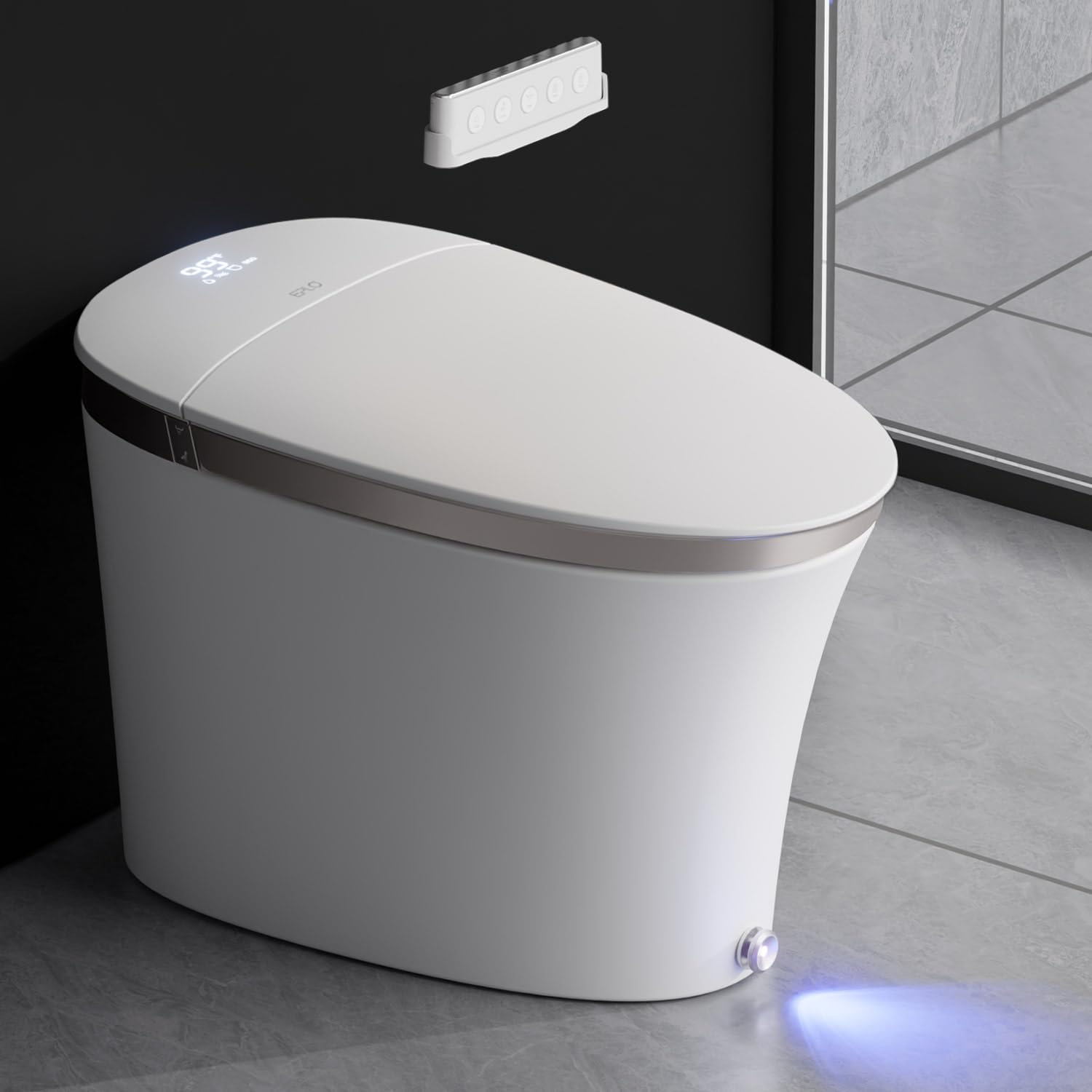 Luxury Smart Toilet with Auto Open/Close, Foam Dispenser