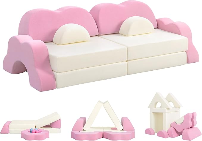 Modular Kids Play Couch, 13PCS Thick Toddler Sofa Set