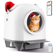 Litter Box, 80L Automatic Cat Litter Box Self Cleaning with APP Control