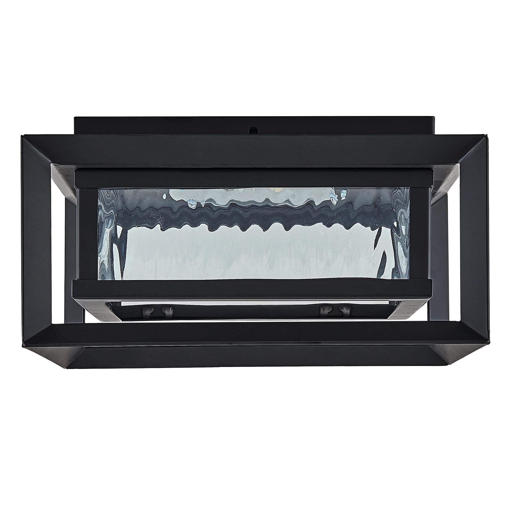 Outdoor Integrated LED Ceiling Light with Clear Glass for Porch Entryway Patio