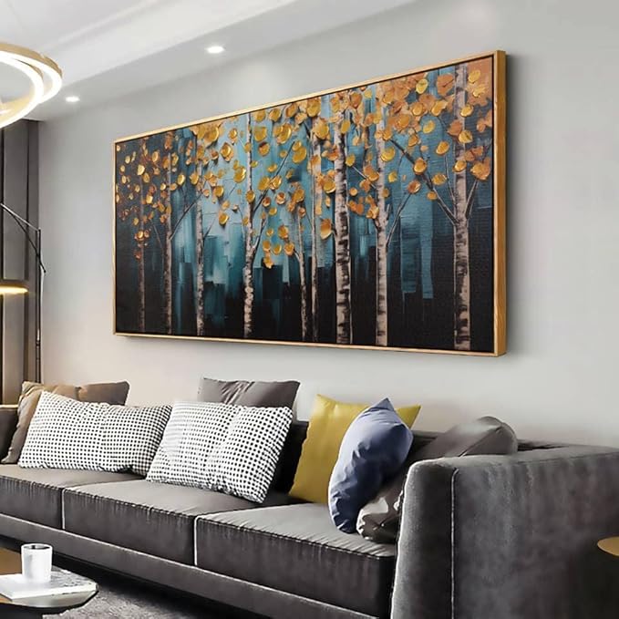 Framed Wall Art Abstract Seascape Canvas Printing Wall Decor Artwork for Living Room