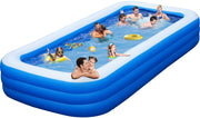 Pool with Pump, Lylting 158"x74"x22" Extra Large Thicken Blow Up Pool for Adults