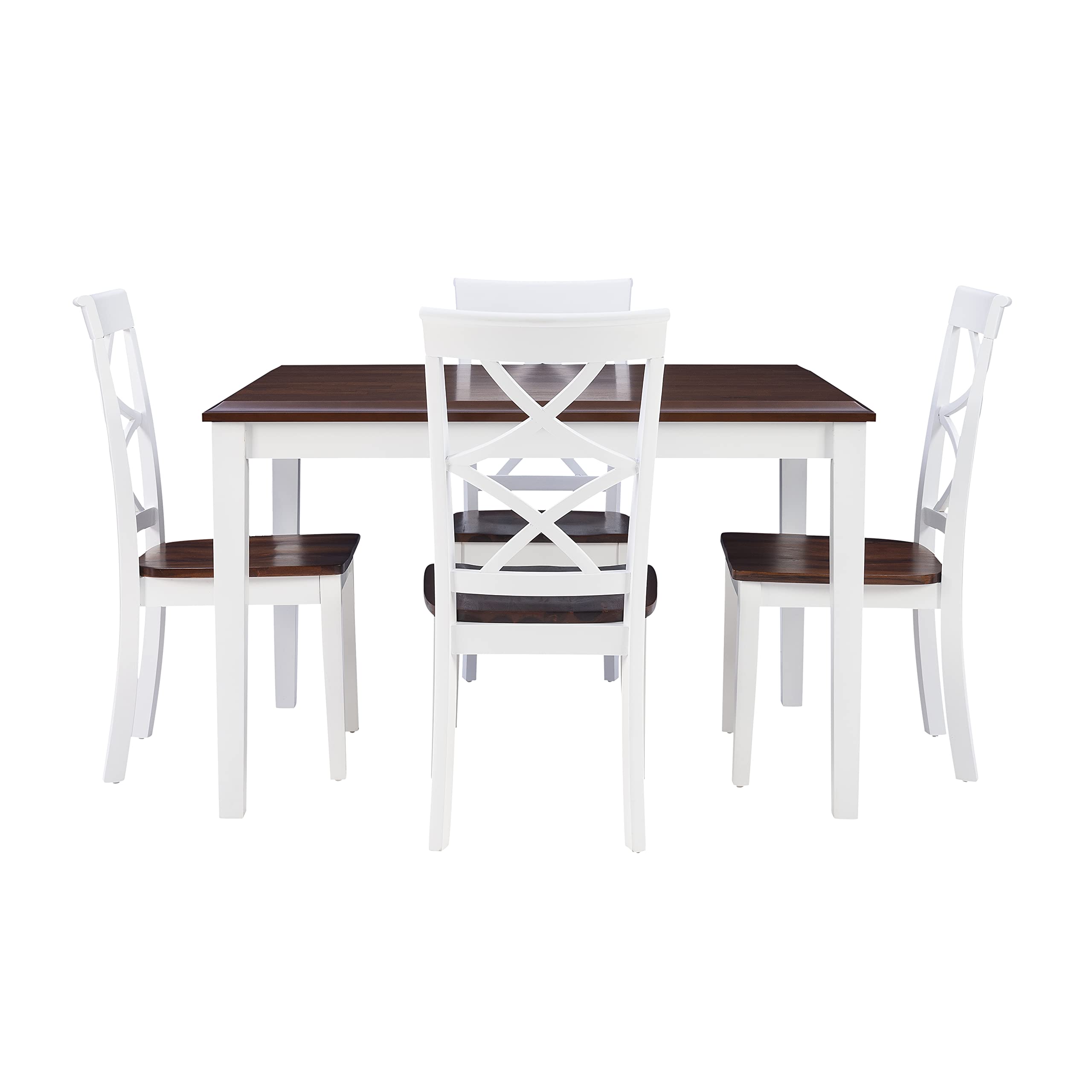 5 Piece Harrison Dining Set, Cherry/White