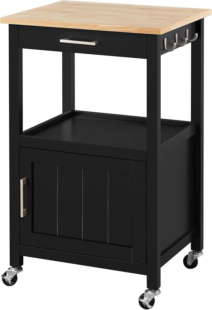 Rolling Kitchen Island with Single Door Cabinet, Kitchen Cart