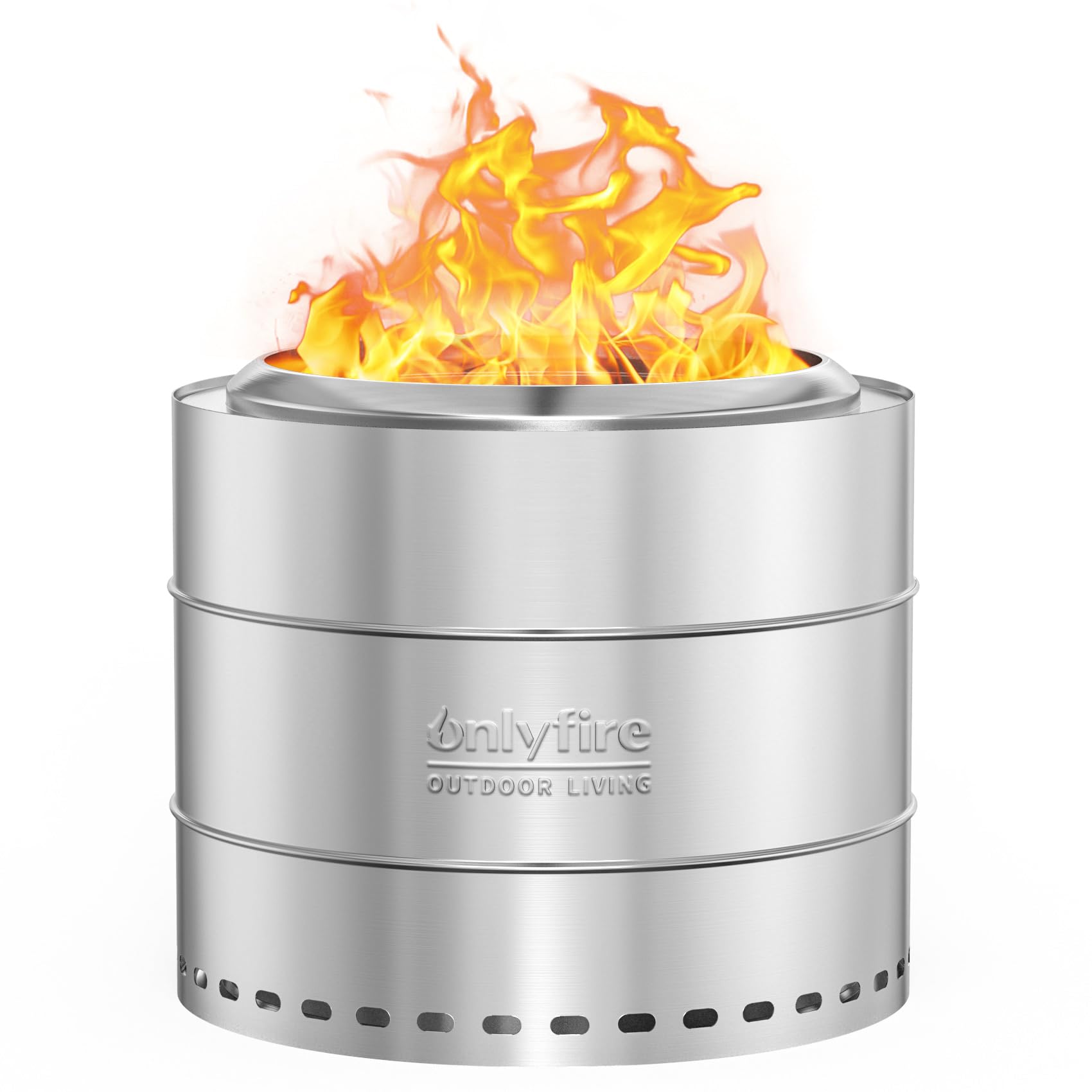 Onlyfire Smokeless Fire Pit with Carrying Bag, 20” Portable Outdoor Fire Pit