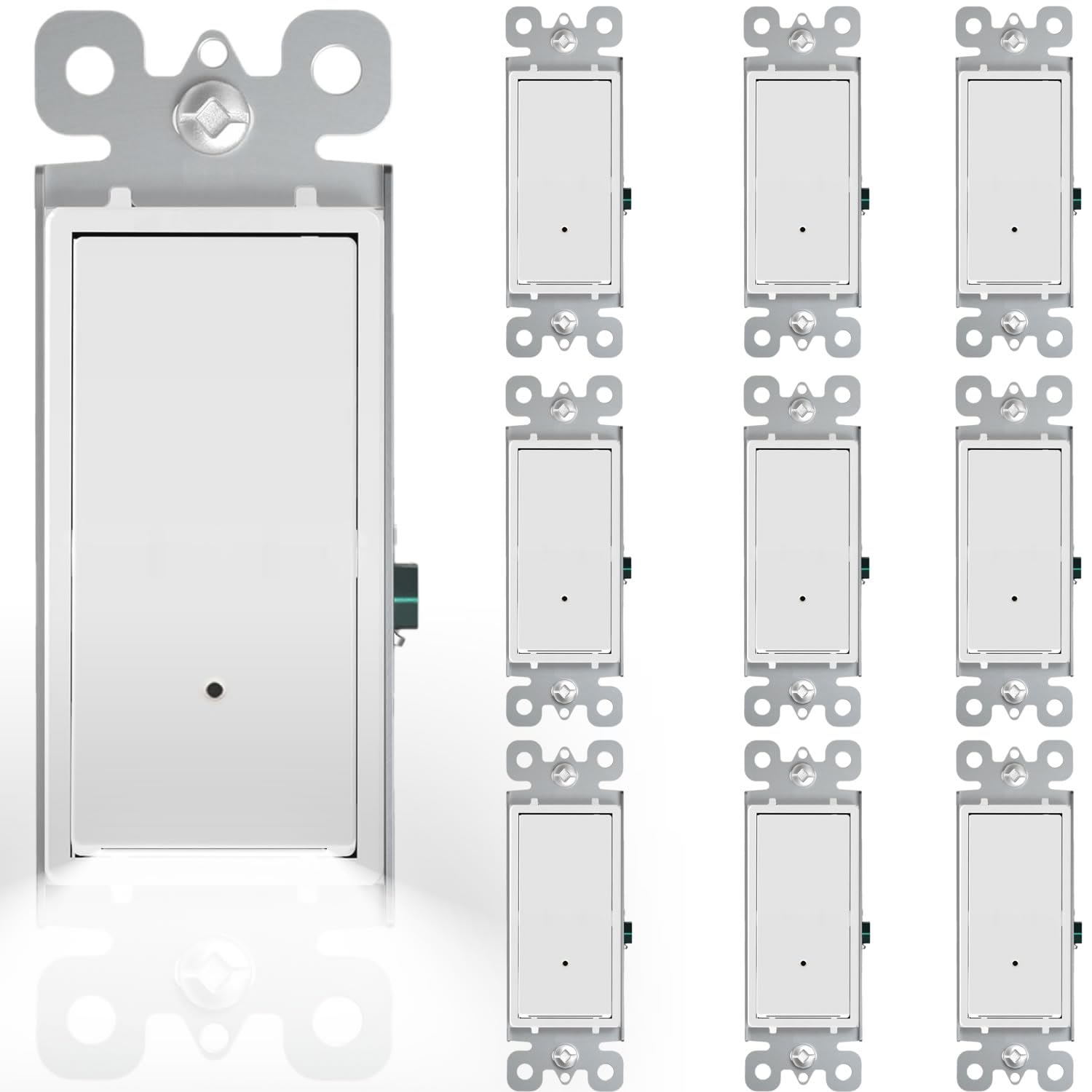 SOZULAMP Wall Switch with Night Light - Combination Nightlight and Single Pole