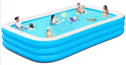 Pool for Adults，Lylting 145"x74"x22" Big Thickened Blow Up Swimming Pool
