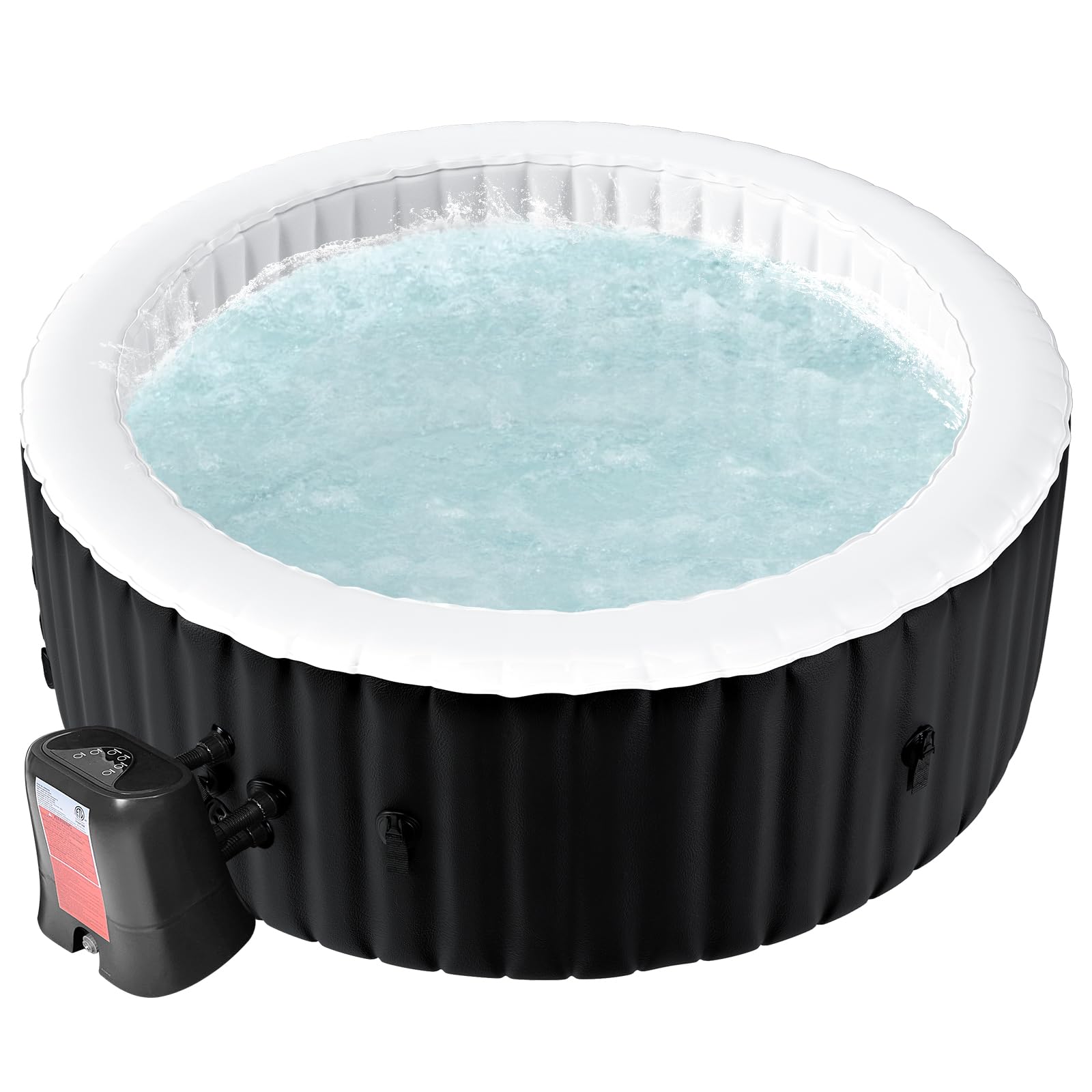 Tub, 2-4 Person Portable Blow up Hot Tub, Leak-Proof PVC Outdoor Spa