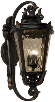 Casa Marseille European Outdoor Wall Fixture Veranda Bronze Brown Ornate Scroll 36"