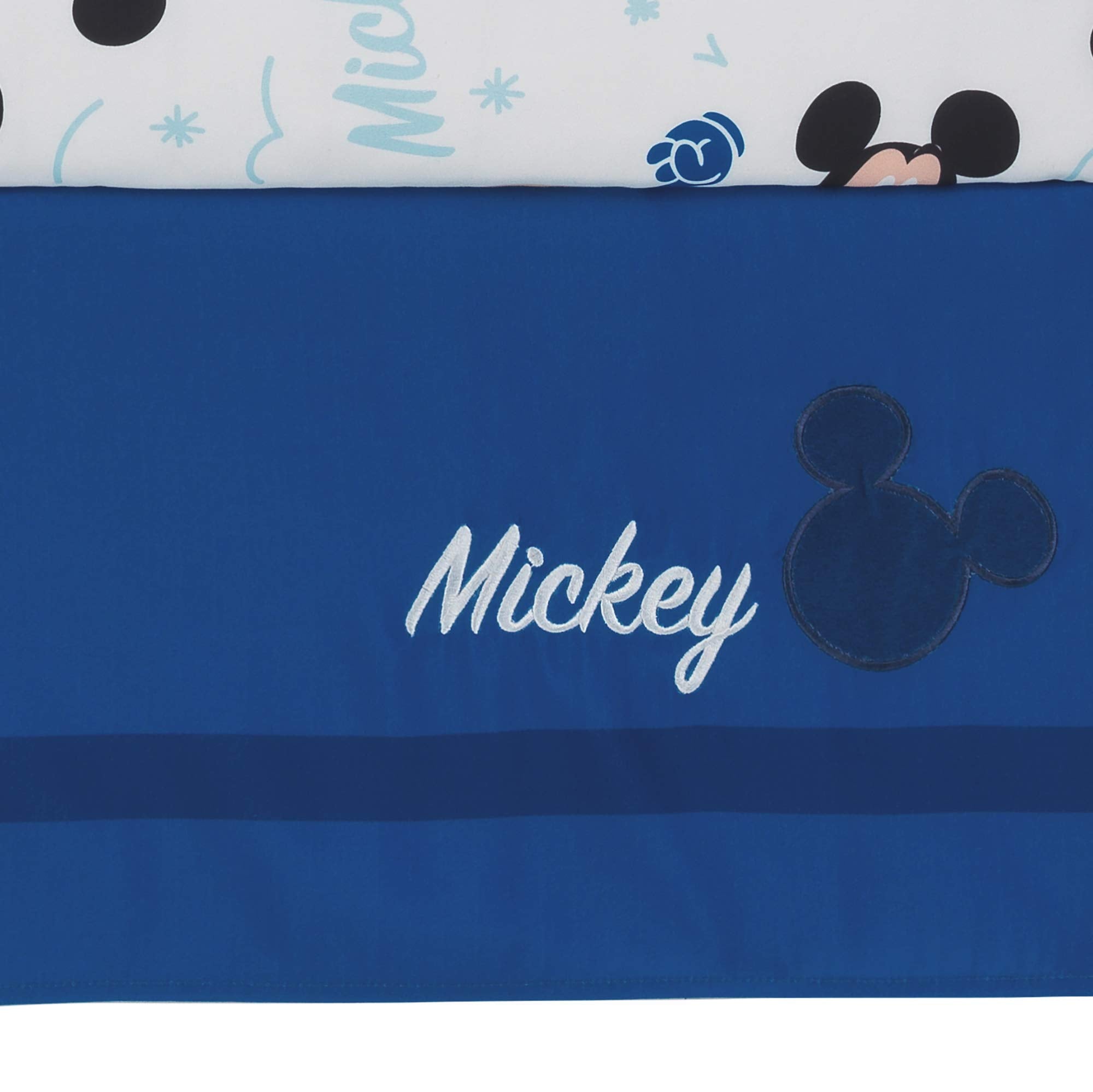 Baby Forever Mickey Mouse 3-Piece Blue Crib Bedding Set