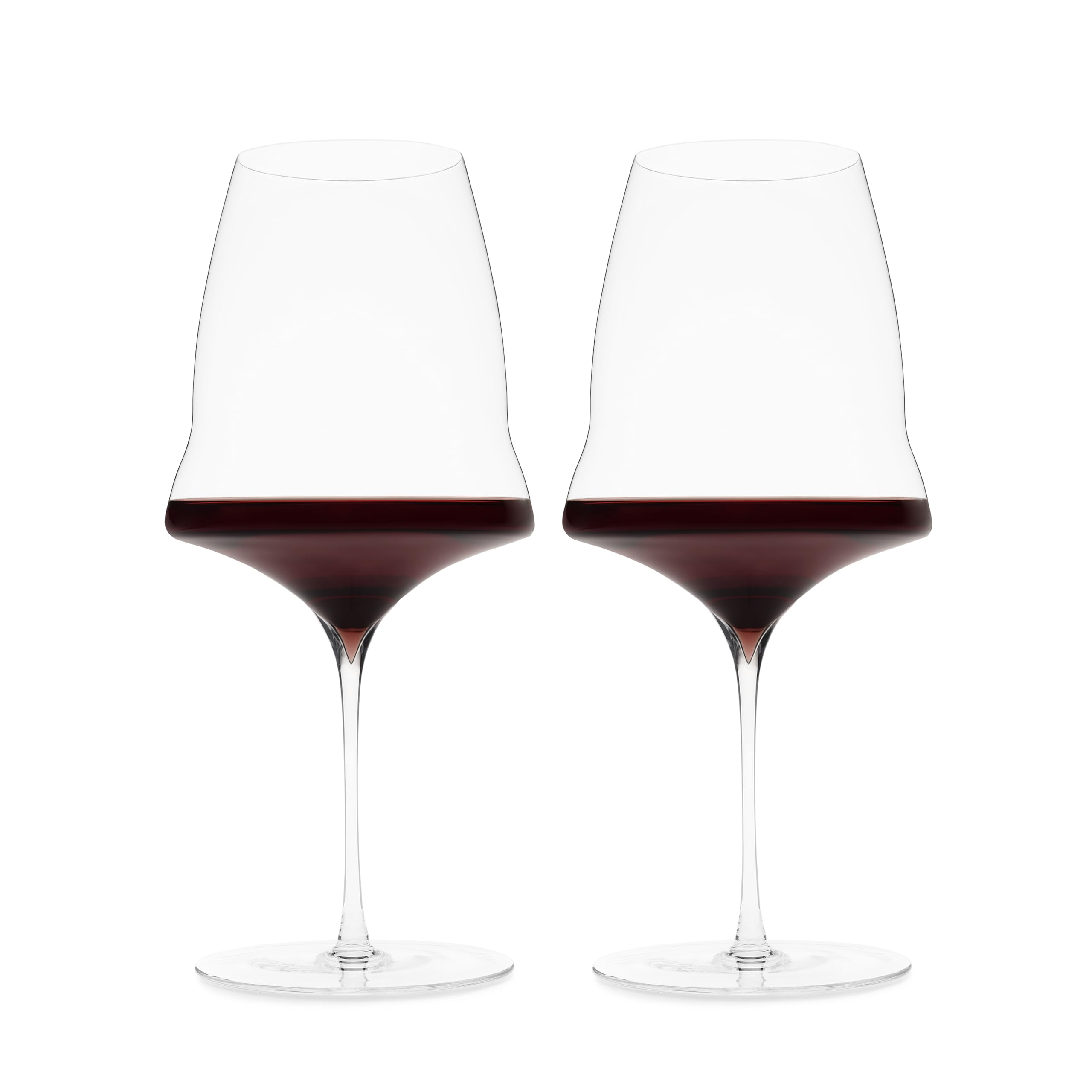 JOSEPHINE No 3 - Red - Red wine glasses - purely handmade - Set of 2