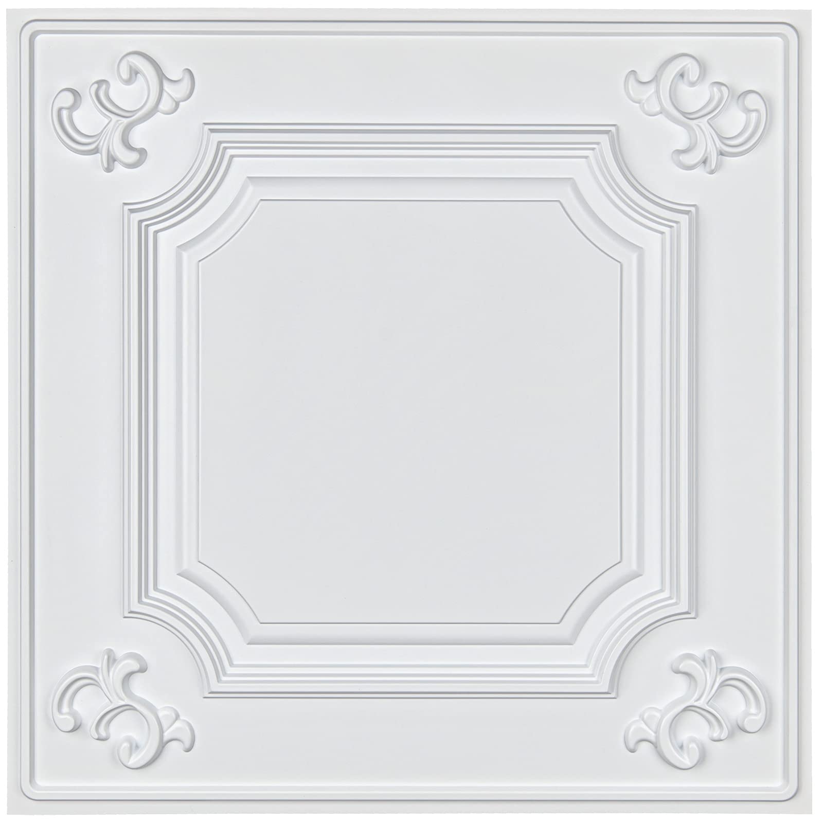 Ceiling Tiles 24x24 in White (12-Pack, 48 Sq.ft), Wainscoting Panels