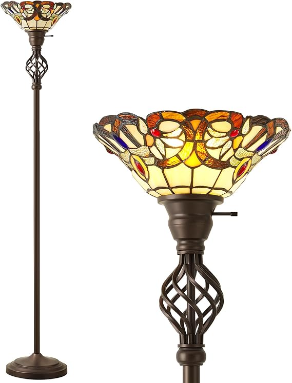 Torchiere Floor Lamp for Living Room, LED Standing Reading Light for Bedroom