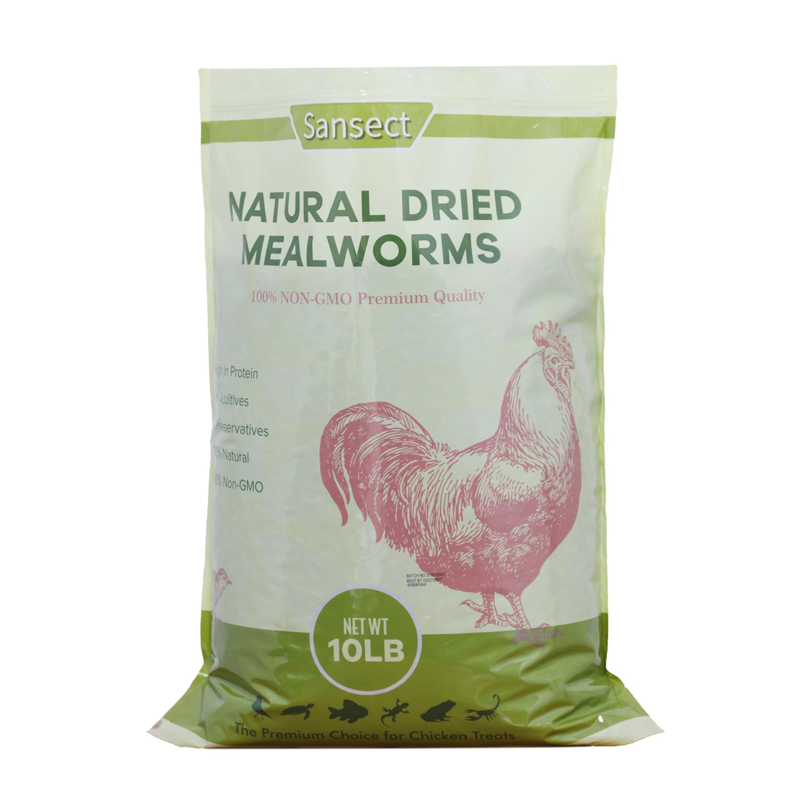 Dried Mealworms, 100% Natural, Non-GMO Mealworms for Chickens-High Protein